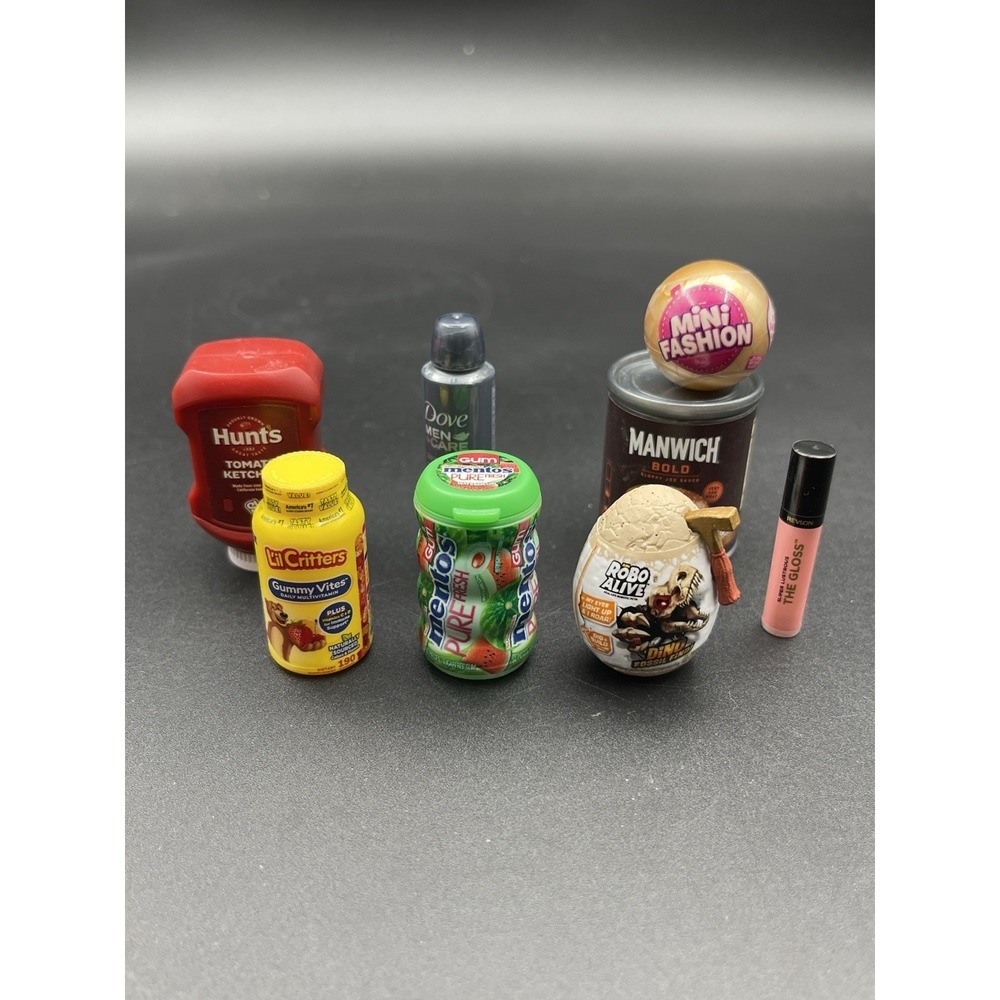 Shopkins Mini Brands Lot Hunt's Manwich Dove Mentos Revlon Figures
